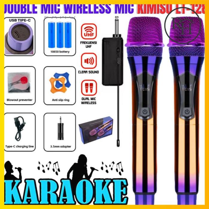[ RH ] Mic wireless LT-118 rainbow with receiver 2 mic/ single mic bluetooth