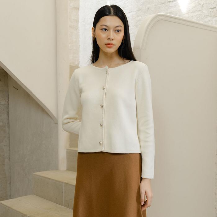 Beatrice Clothing Lugano Knit Blouse - Knit Outer Lengan Panjang