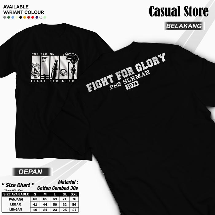 Kaos Tshirt Casual PSS Sleman Ultras Fight For Glory