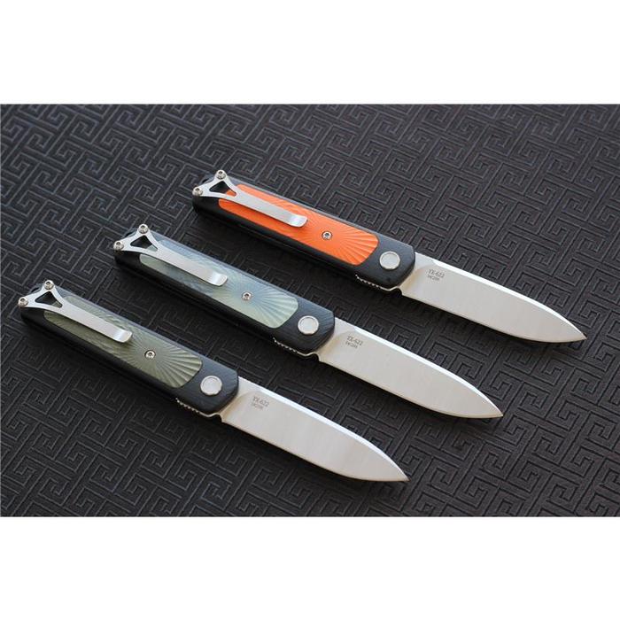 New mini YX622 folding knife 14C28N blade G10 steel handle camping