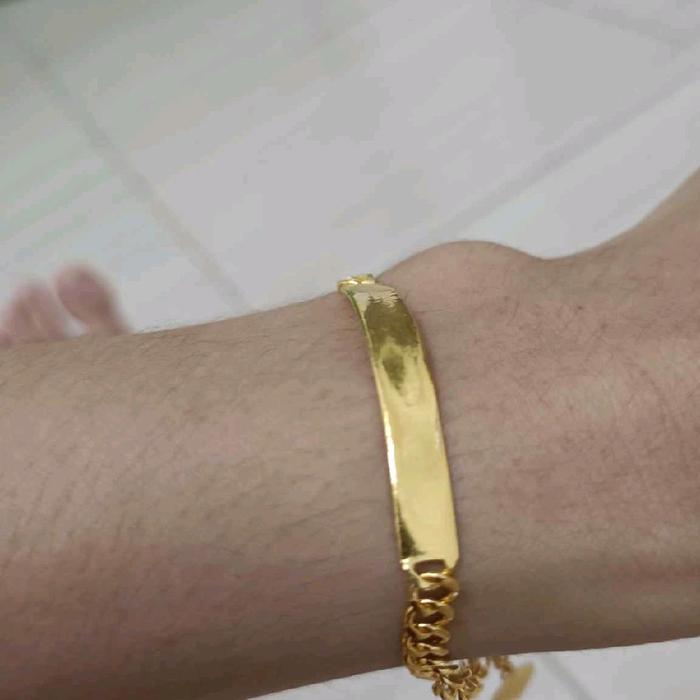 gelang plat emas 24k kadar 99 99%. emas toba
