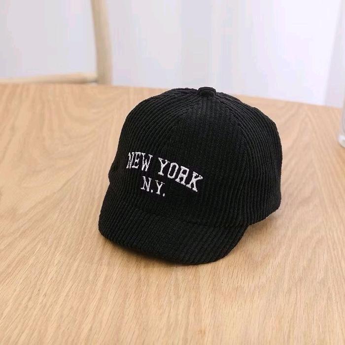 Topi Baseball Anak Corduroy Bordir Timbul Unisex 4 Bulan Sampai 4 Tahun Bahan Nyaman Motif Lucu Coco