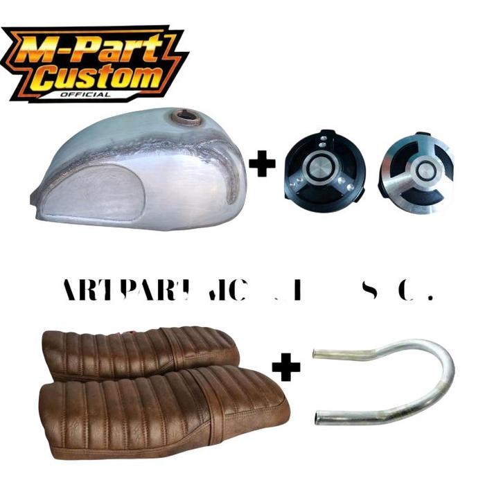 TANGKI MOTOR TANGKI MOTOR CUSTOM VERZA FI + TUTUP + JOK XSR PREMIUM EXLUSIVE + BESI U YAMAHA / HONDA