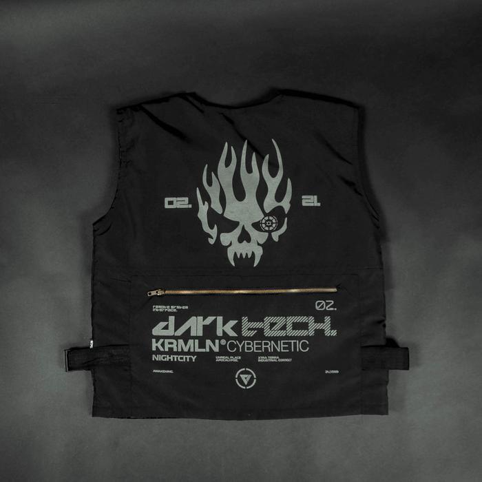 ADA Kremlin Vest Tactical Techwear Hitam - Dark Tech