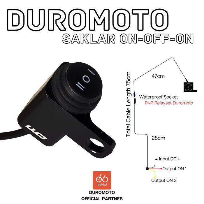 DUROMOTO Universal Saklar Switch On Off Lampu Motor Mobil Foglamp LED