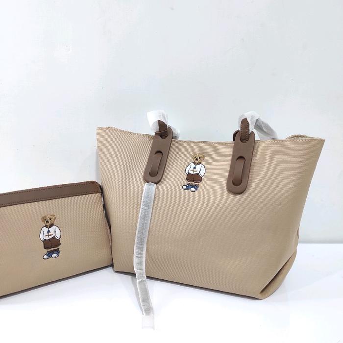 TTWNBEAR ORIGINAL TN3532 TOTE BAG COKELAT TERBARU - TAS TOTE WANITA - TTWNBEAR