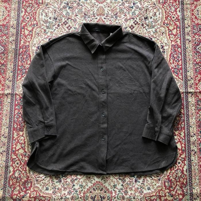 Jaket Uniqlo  brushed jersey wool overshirt jacket H680