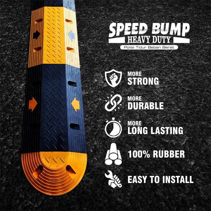 Flash Sale / Rubber Speed Bump Heavy Duty 3 Meter - Osano - Polisi Tidur
