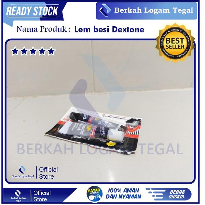 Lem besi Dextone Epoxsy Plastik Steel 5 Menit 12 gram