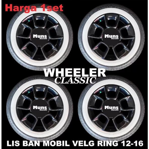 PREMIUM Lis Ban list ban Wheeler CLASSIC Karet Ban White wall Mobil RING12-16