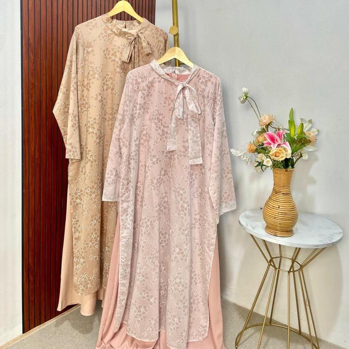 Myshawl Moza Gamis Big Size Dress Jumbo Syakilla Tencel Syar'i Casual Kondangan Wisuda Big Size