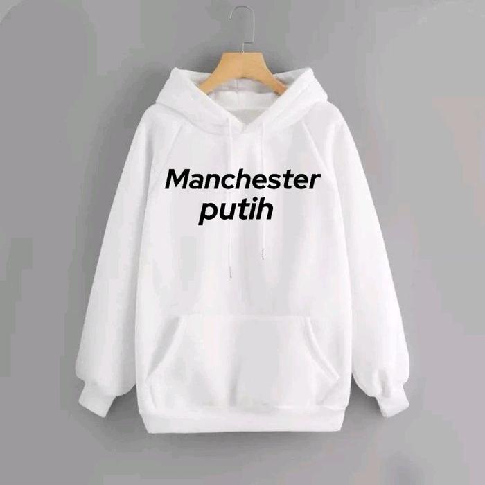 Hoodie Manchester Putih - Jaket Hangat dengan Desain Manchester Putih untuk Pria dan Wanita