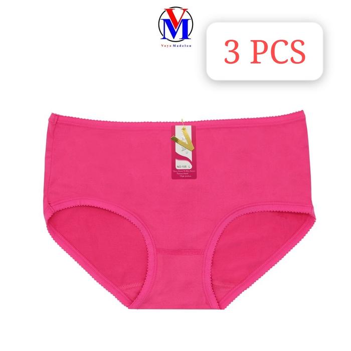 3Pcs | Celana Dalam Wanita  VAYA 105 / CD PEREMPUAN LEMBUT, NYAMAN DIPAKAI \M L XL XXL