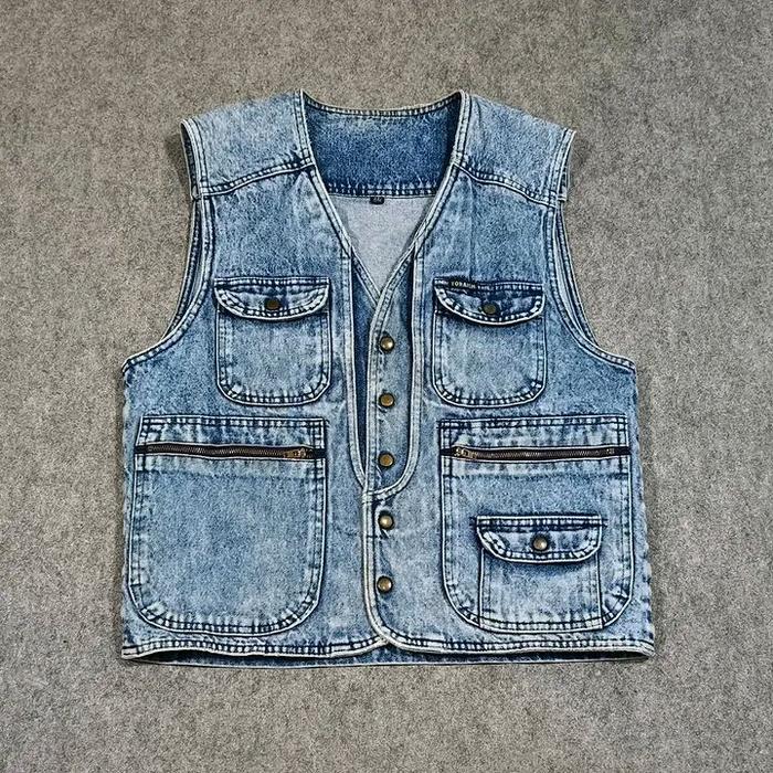 Rompi jeans pria TORAICHI size L second vest Jeans