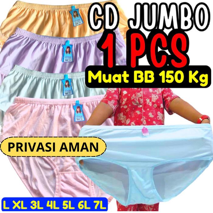 Celana Dalam Wanita Jumbo Bahan Katun Premium Size L XL 3L 4L 5L 6L 7L ECER Dewasa Remaja Pendek sem