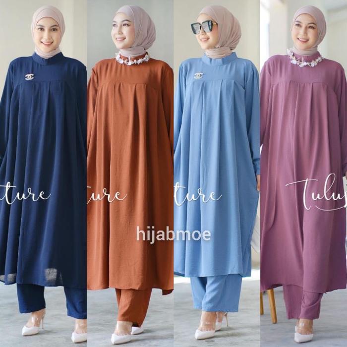 AZOLA SET LONG TUNIK JUMBO CRINKLE AIRFLOW LD 120 // SET AZOLA // SETCEL AZOLA // ONE SET AZOLA // S