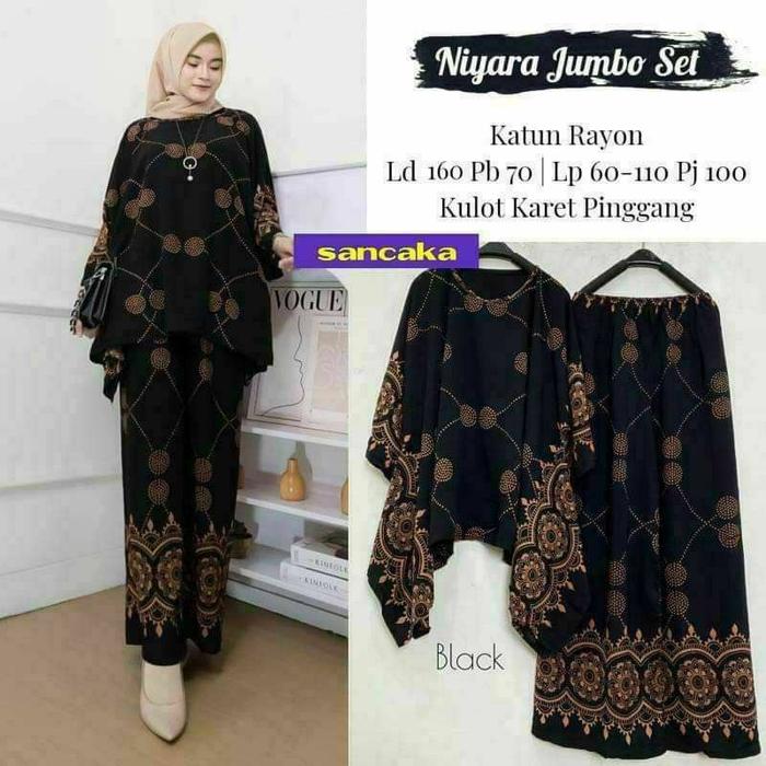 STELAN JUMBO ONE NIYARA SET//STELAN WAKA WAKA STELAN MUSLIM BY AMELIA Celana Kulot