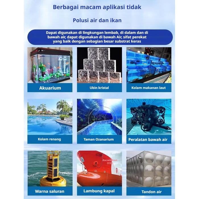 ⚡Cod + Pengiriman 24 Jam⚡Lem Penyegel Bawah Air/Lem Perbaikan Kebocoran/Lem Perbaikan Lem Kaca/Cocok