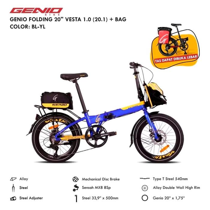 SEPEDA LIPAT 20" GENIO VESTRA 1.0 BY UNITED