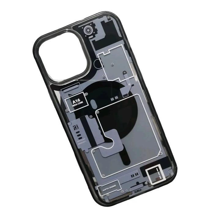 Softcase Roadmap engine loock iPhone 15/15 Pro/15 Pro Max gambar timbul