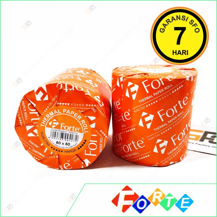 Thermal Paper Roll Forte 80 x 80 mm - Kertas Struk Kasir 80x80