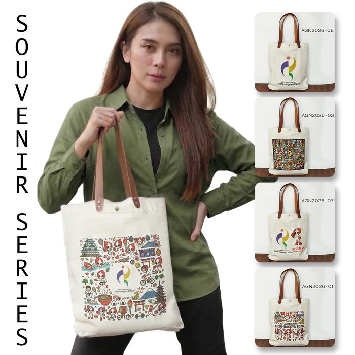 Totebag Canvas Souvenir Asian Games Aichi-Nagoya 2026 Tas Oleh Oleh Asian Games 2026