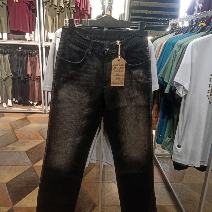 Celana Jeans Wrangler Black Wash ALASKA Original Pria