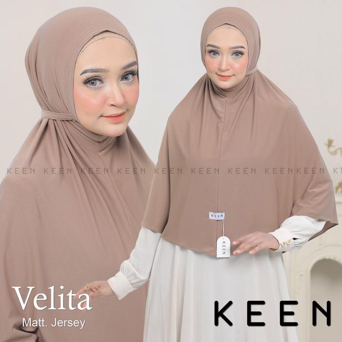 HIJAB INSTAN VELITA SIRIA NON PET MATT JERSEY PREMIUM by KEEN BEST SELLER SIZE XXL