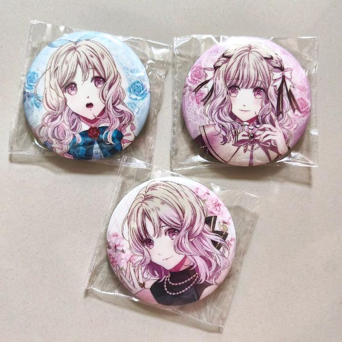 Official Merch Diabolik Lovers Yui Komori 75mm Badge Yui Princess Collection II Pin Anime Ori