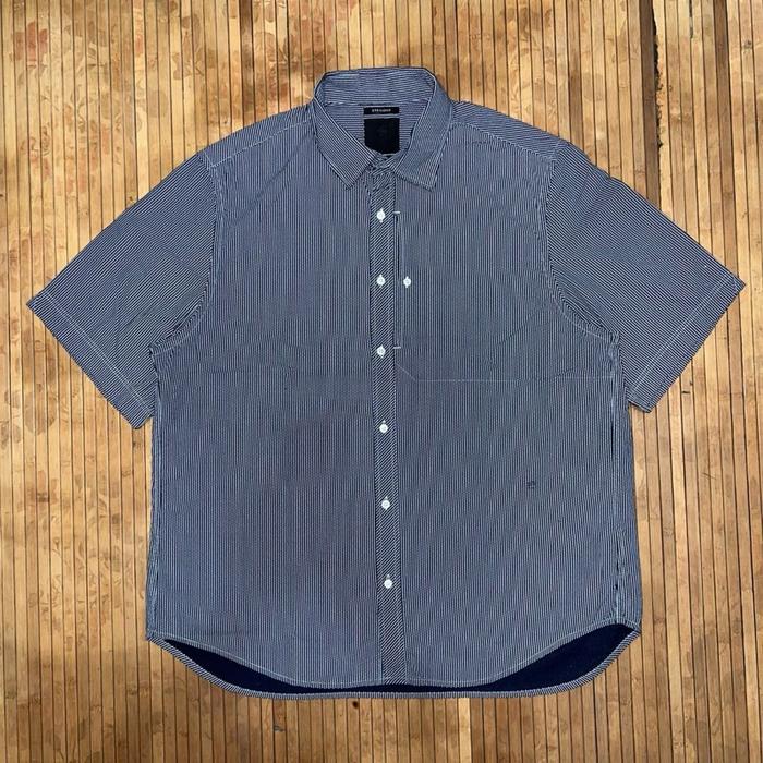 G - STAR RAW DENIM LIXURY POLCADOT EMBROIDERY LOGO SHORT SLEEVE SHIRT nudie selvedge jeans