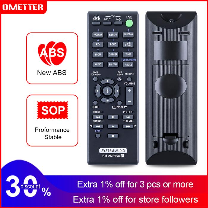 Remote RM-AMP108 for Sony MHC-ECL6D MHC-ECL7D HCD-ECL6D HCD-ECL7D