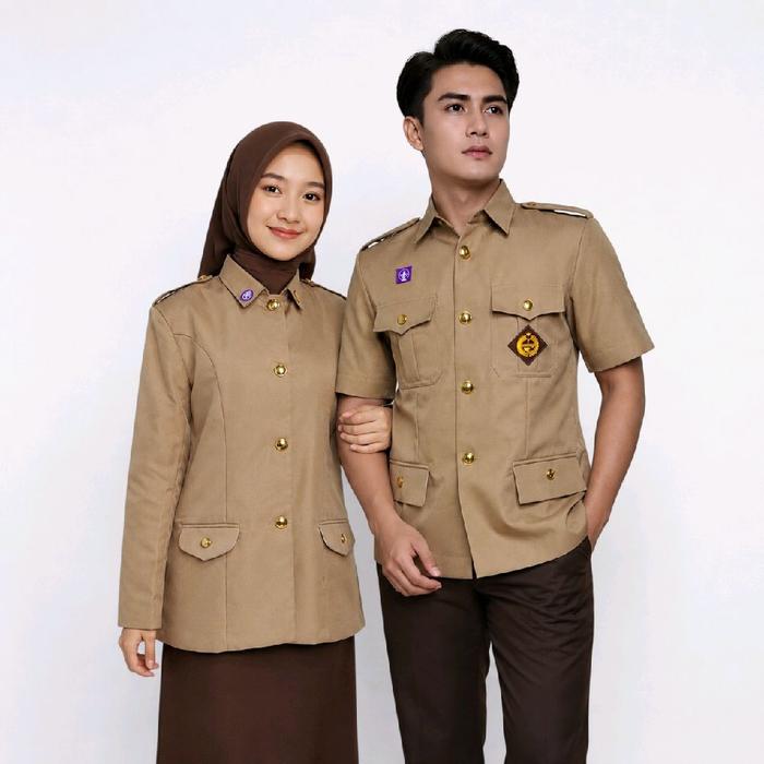 Baju PDU pramuka pria & wanita \ Seragam PDU pembina pramuka pria dan wanita\ Setelan PDU pramuka\ S
