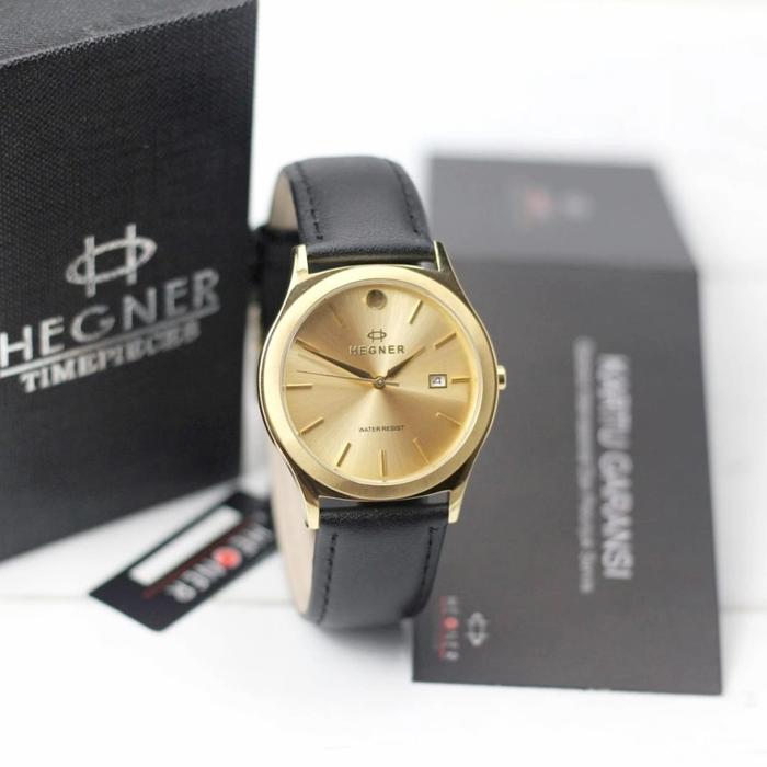 BARU jam tangan pria dan wanita hegner 317 original tali kulit