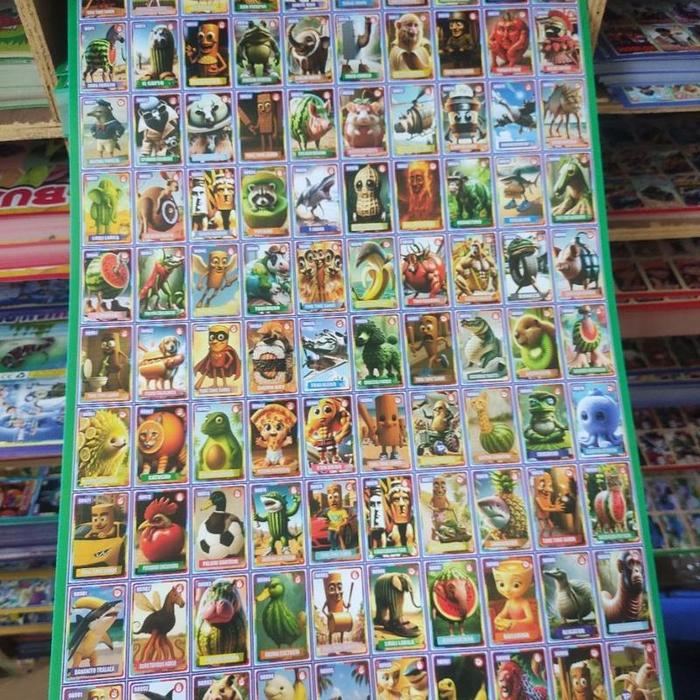 gambar poster adu gepok kecil isi 100 / mainan kartu / mainan anak murah / kartu gepok / umbul um