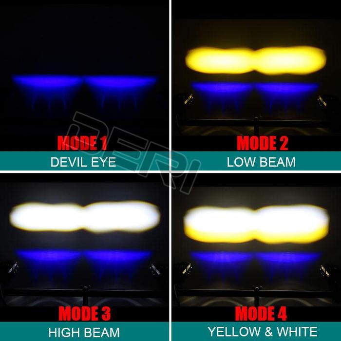 Bohlam Lampu Depan Mata Setan Sepeda Motor LED Lampu Sorot Lampu