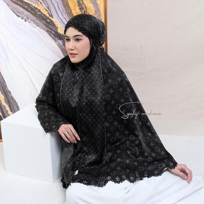 Bergo Motif Hijab Instan Motif Premium Bahan Silk Hijab Saku Elviana Series By Syafiq