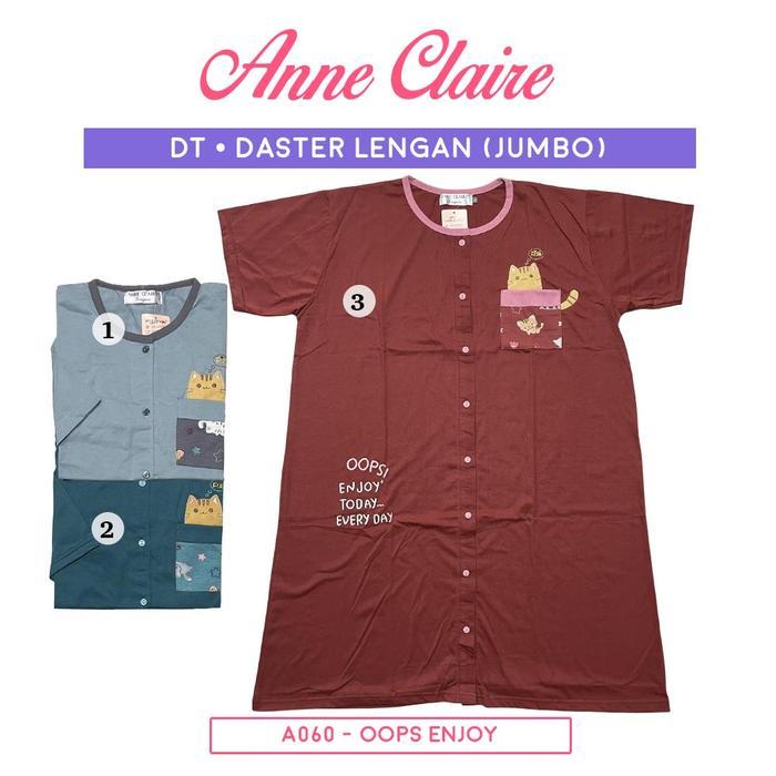 Anne Claire | Daster Dt Lengan Pendek Jumbo B Size Xl 2L Dewasa Babydoll Baju Tidur Wanita