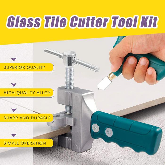 10Pcs Ceramic Tile Glass Cutter Manual Tile Cutter Tools Kit Easy Glide Glass Tile Cutter For Tile C