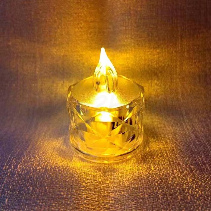 Lilin Led Kristal/Lampu Lilin Estetik/Lampu Lilin Elektrik