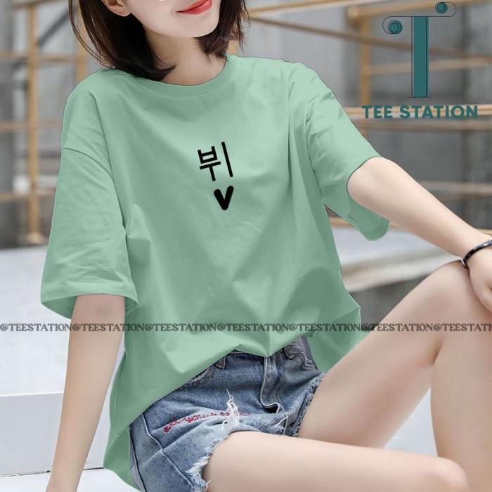 P✉8K V BTS KOREAN KOREA KAOS T-SHIRT FASHION WANITA CEWEK COWOK KATUN JUMBO L✪75