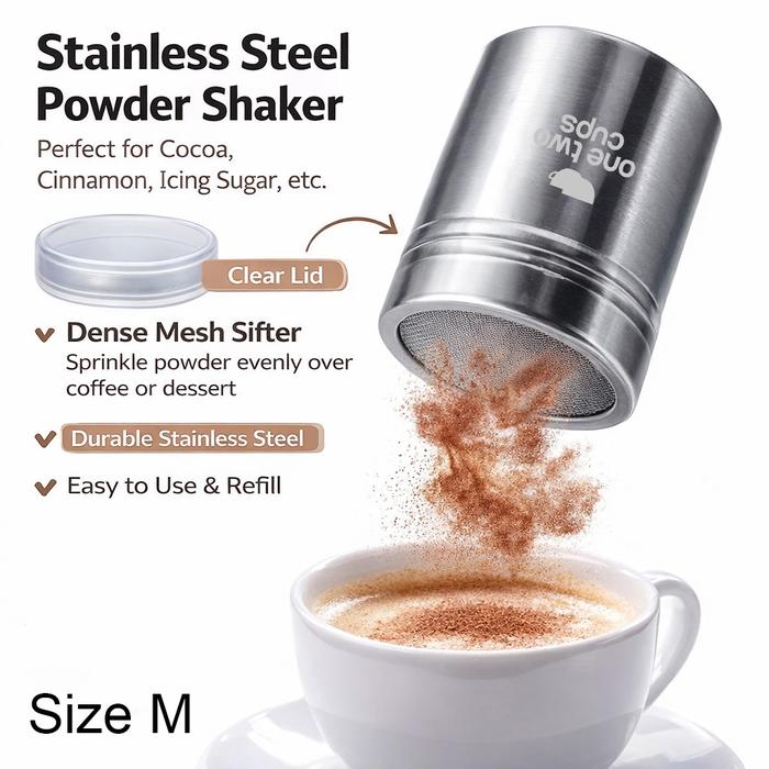 Mutiaramall - Powder Shaker Kopi | Taburan Bubuk Minuman | Alat Barista