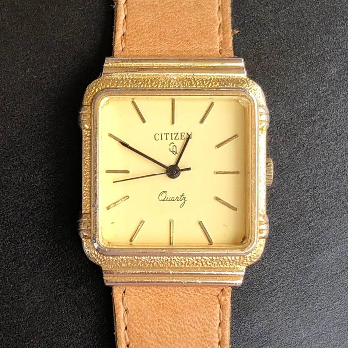 CITIZEN TANK QUARTZ / ARLOJI PRIA ORIGINAL JAPAN Arloji Watch Vintage Watches Jam Kulit