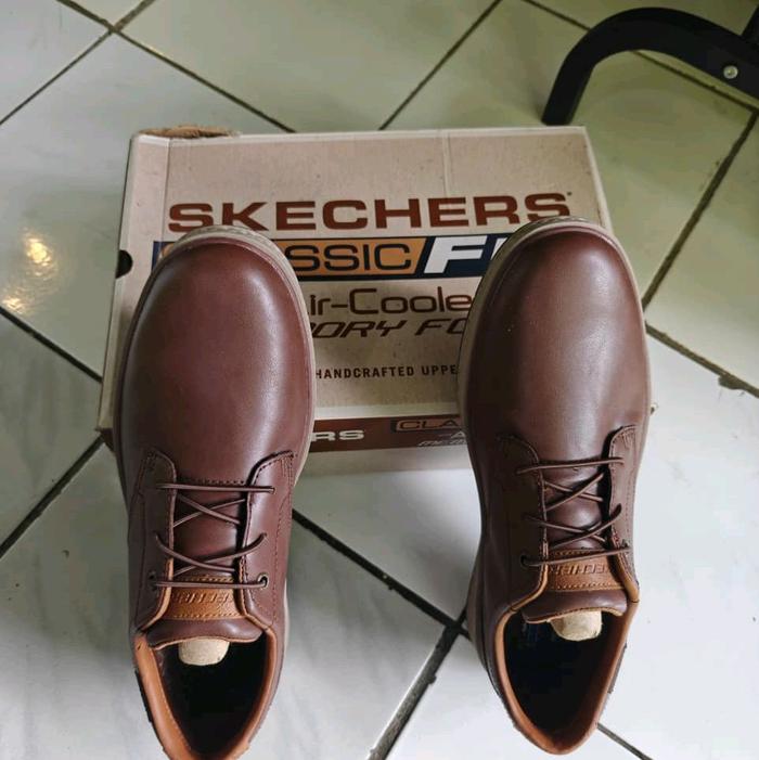 Skechers Burkett Mens Casual Shoes - Brown Pantofel Pria