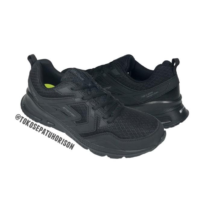 M✉U1 RUNNING SHOES - SPOTEC VALCO HITAM / HITAM - SEPATU SEKOLAH A✓14
