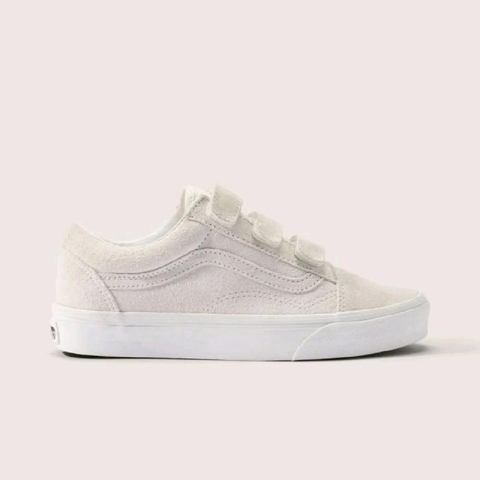 VANS OLDSKOOL CLASSIC VELCRO COLLEGE MARSHMALLOW ORIGINAL RESMI