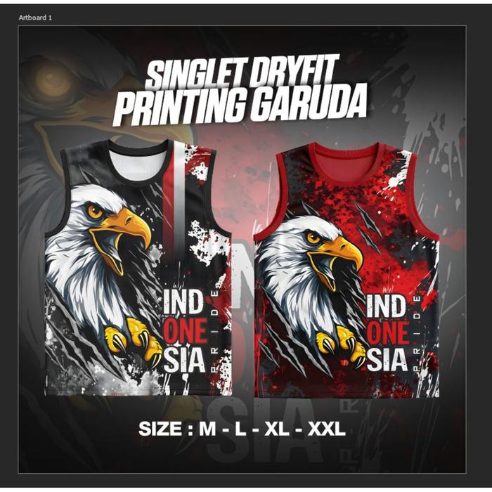 Jersey Atasan Singlet Olahraga Lekbong Garuda Jersey Sports Indonesia Kaos Running Baju Runners Sepa