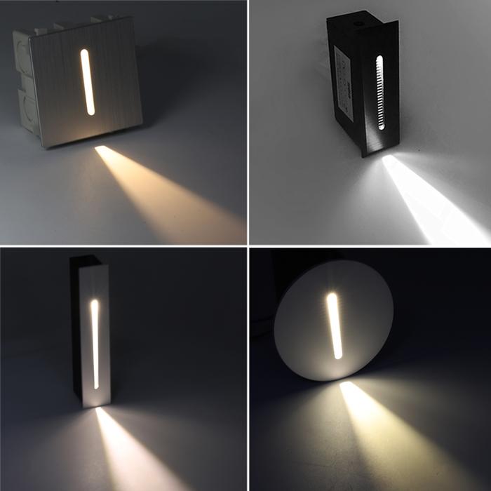3W Tersembunyi Tangga Dinding Lampu Led 2W 85-265V Sconce Lampu
