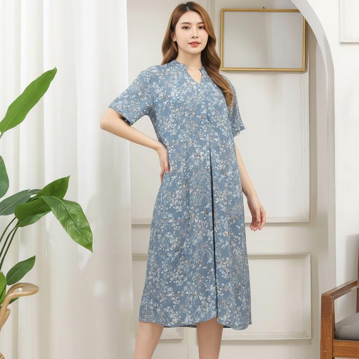 Kirei Homewear - Daster Rayon Premium Grade A Motif V-Neck Shanghai Nagita, Busui Kekinian Harga Gro