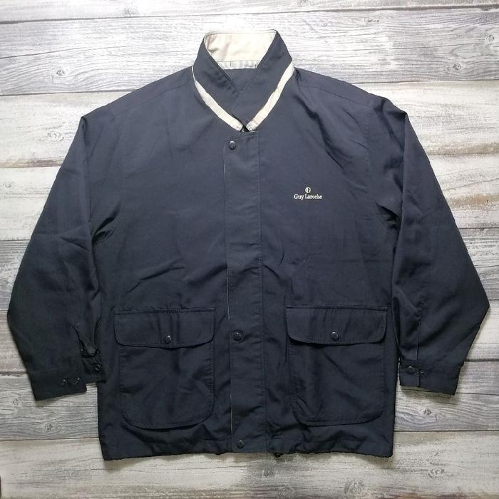 Jaket Vintage casual guy laroche pocket non hoodie unisex hitam