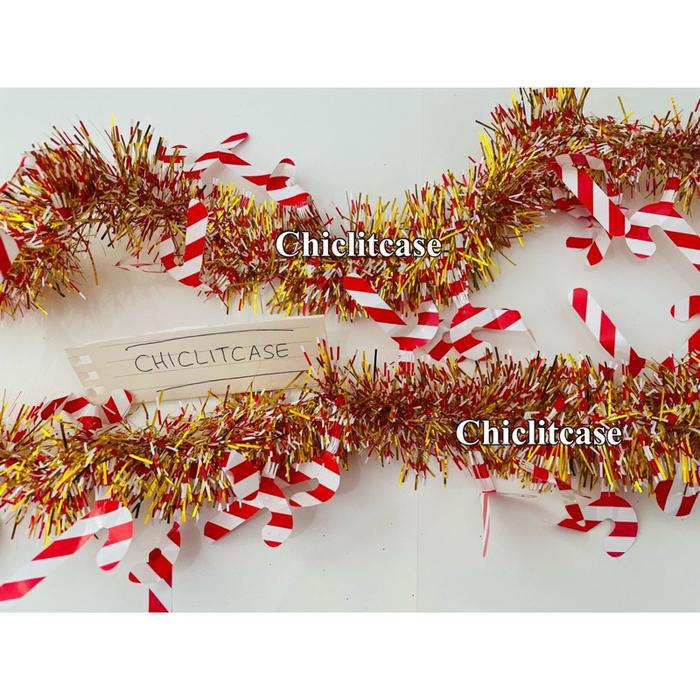 Slinger tinsel natal/dekorasi hiasan pohon natal/slinger gingerman / slinger sepatu /slinger kartun